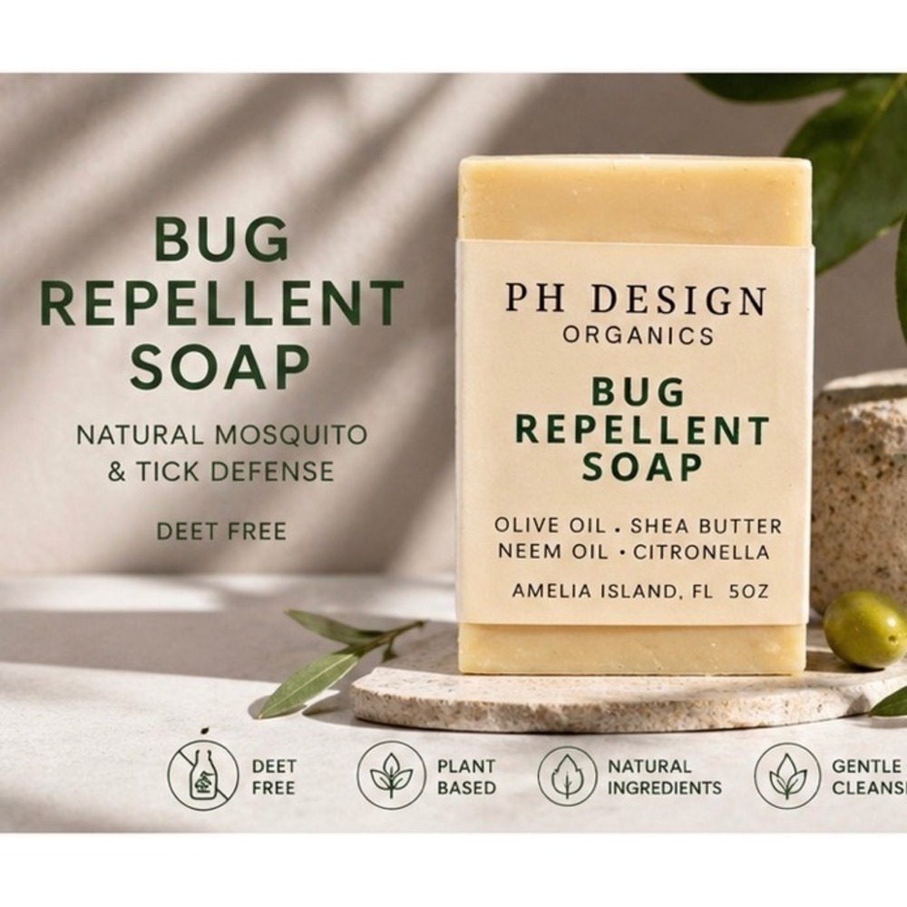 Bug Repellent Soap | 5 oz Natural Mosquito & Tick Defense- Deet Free